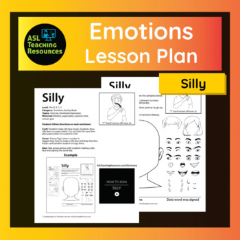 Preview of ASL Emotions Lesson Plan - Silly (SEL)