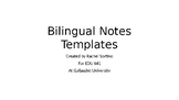 ASL/English Bilingual Notes Templates