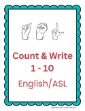 ASL/English Number Writing 1 - 10