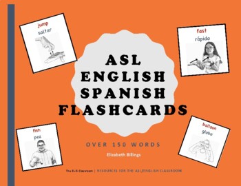 Preview of ASL English Spanish Flashcards