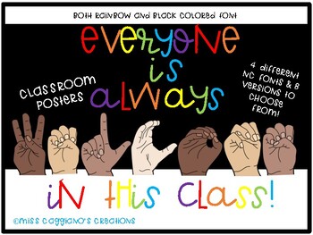 Preview of Diversity / LGBTQ+/ ASL Everyone is always Welcome Signs