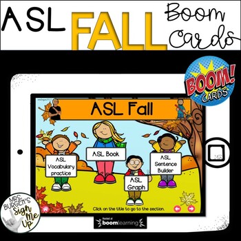 Preview of ASL Fall Boom Cards