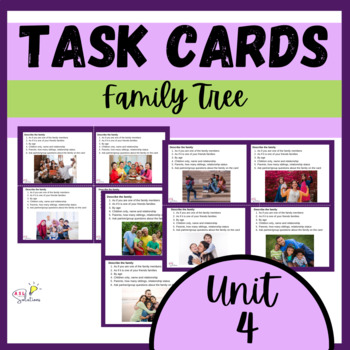 Preview of ASL Family Task Cards -Google Slides™