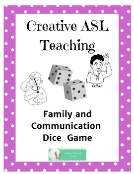 Preview of ASL Family and Communication Dice Game