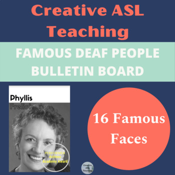 Preview of ASL Famous Deaf People Bulletin Board Set