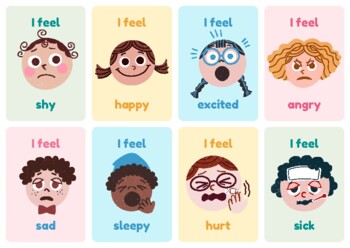 ASL Feelings Flashcards by DHH of the Lakes | TPT