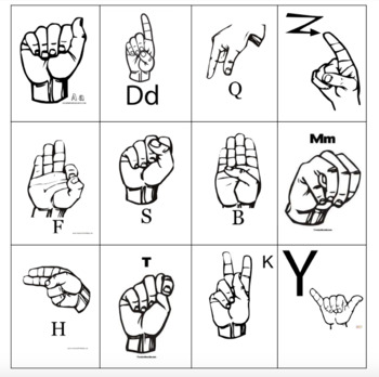 Preview of ASL Fingerspelling BINGO