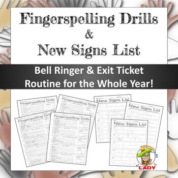 Preview of ASL Fingerspelling Drills and New Signs List