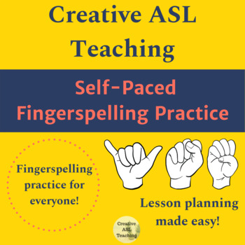Preview of ASL Fingerspelling Self-Paced Practice