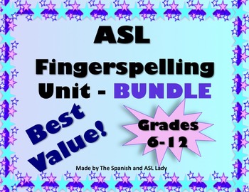 Preview of ASL Fingerspelling Unit BUNDLE