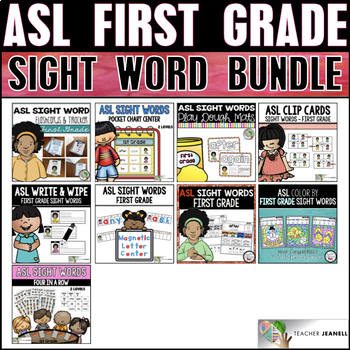 Preview of ASL First Grade Sight Word Bundle