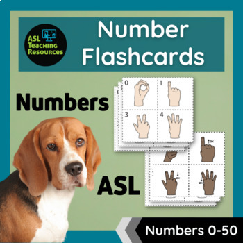 Preview of ASL Flashcards - Numbers 0-50 Full Set