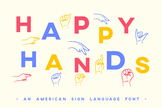 ASL Font American Sign Language Symbols Alphabet Numbers