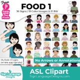 ASL Food 1 Clipart - American Sign Language Graphics 36 Si