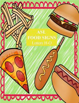Preview of ASL Food Signs Letters H-O