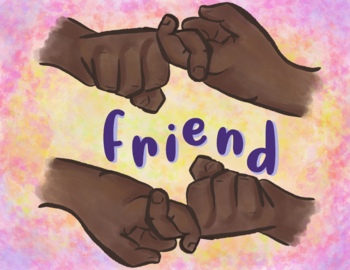 Preview of ASL: Friend Sign - Poster, Positivity, Inclusion, Sign Language