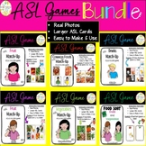 ASL Games File Folder Food Bundle Matching Signing Sorting