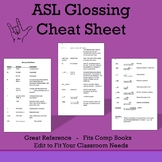 ASL Glossing Cheat Sheet