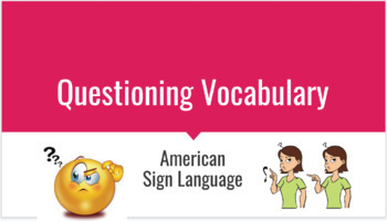 Preview of ASL Google Presentation - Questioning Vocabulary with VIDEOS