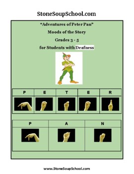 Preview of ASL, Grades 3 - 5: Moods of Peter Pan for Students with Deafness