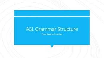 Preview of ASL Grammar: Basic to Complex (4 Lessons + Worksheets)