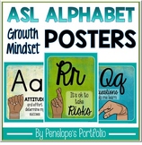 ASL Growth Mindset Alphabet Posters - American Sign Language