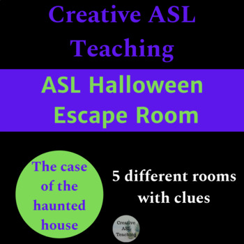 Preview of ASL Halloween Escape room - A Case of the Haunted House