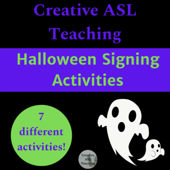 Preview of ASL Halloween Sigining Activities - ASL Vocabulary