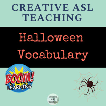 Preview of ASL Halloween Vocabulary Boom Card