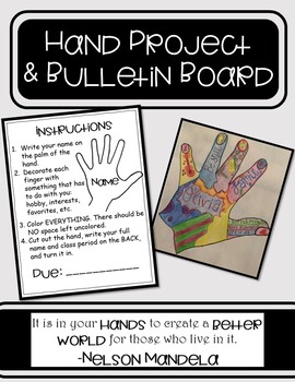 Preview of ASL Hand Project & Bulletin Board First Day of School | American Sign Language