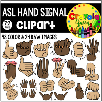 Preview of ASL Hand Signal Clipart