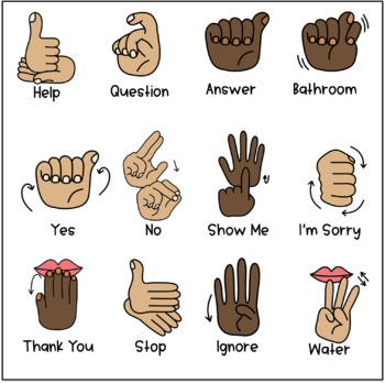 friend sign language clipart