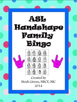 Preview of ASL Handshape Family Bingo