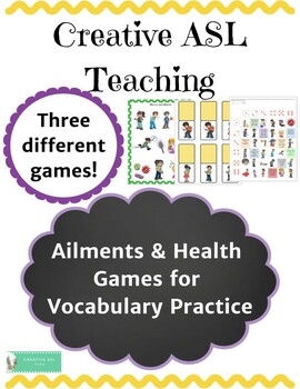 Preview of ASL Health and Ailments Game Bundle