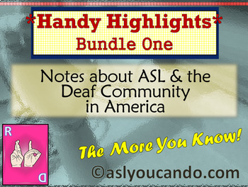 Preview of Deaf Culture Notes & ASL Highlights