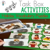 ASL Holiday Vocabulary Puzzle Task Box