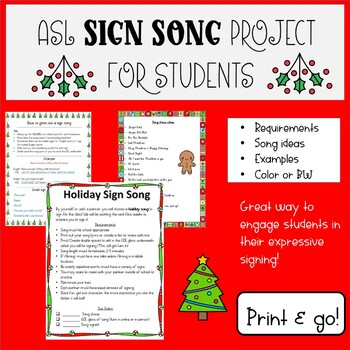 Preview of ASL Holiday sign song project