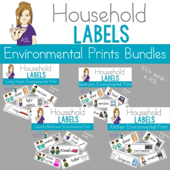 Preview of ASL Household Environment Prints BUNDLE