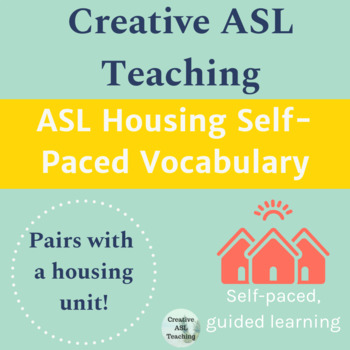 Preview of ASL Housing Self-paced Vocabulary Packet