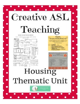 Preview of ASL Housing Thematic Unit - ASL, Deaf/HH, ESL