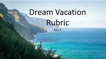 Preview of ASL II:  Dream Weekend Expressive Project Rubric