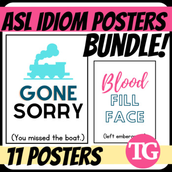 Preview of ASL Idiom Poster BUNDLE