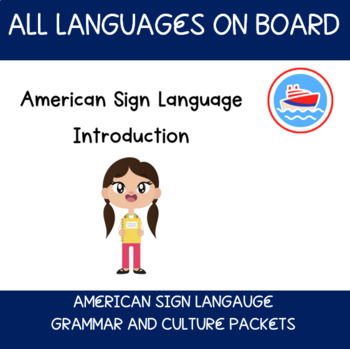 Preview of ASL Introduction Grammar and Culture Packet - Student Copy Bundle