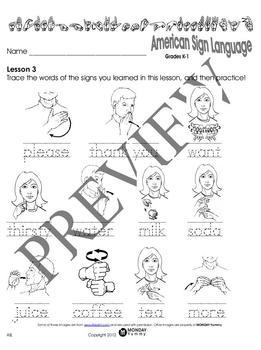 Preview of ASL: Introduction to American Sign Language 10 lesson kit