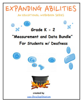 Preview of ASL, K - 2 Measurement and Data Math Bundle for Students with Deafness