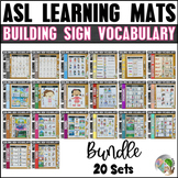 ASL Learning Mats Bundle - File Folder (20 Learning Mat Sets)