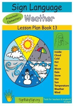 Preview of ASL Lesson Plan Book Weather Sign Language ASL for Kids