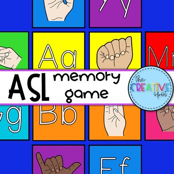 Preview of ASL Letter Matching Game | American Sign Language Memory Game