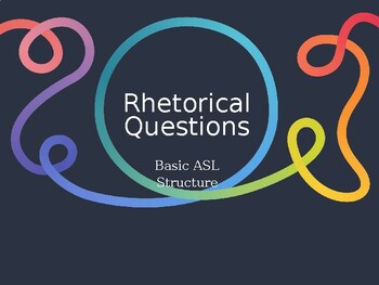 Preview of ASL Level 1- Basic Sentence Structure Unit: Rhetorical Questions PowerPoint