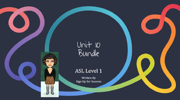 Preview of ASL Level 1- Unit 10 (Occupations) Bundle
